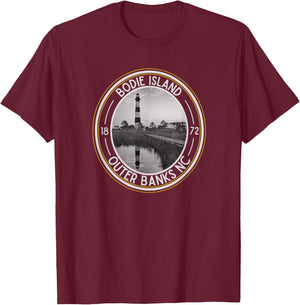 Bodie Island Light House, North Carolina T-Shirt - T-Shirt | Maroon