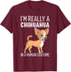 My Human Costume I'm Really A Chihuahua Dog Halloween Gift T-Shirt - T-Shirt | Maroon