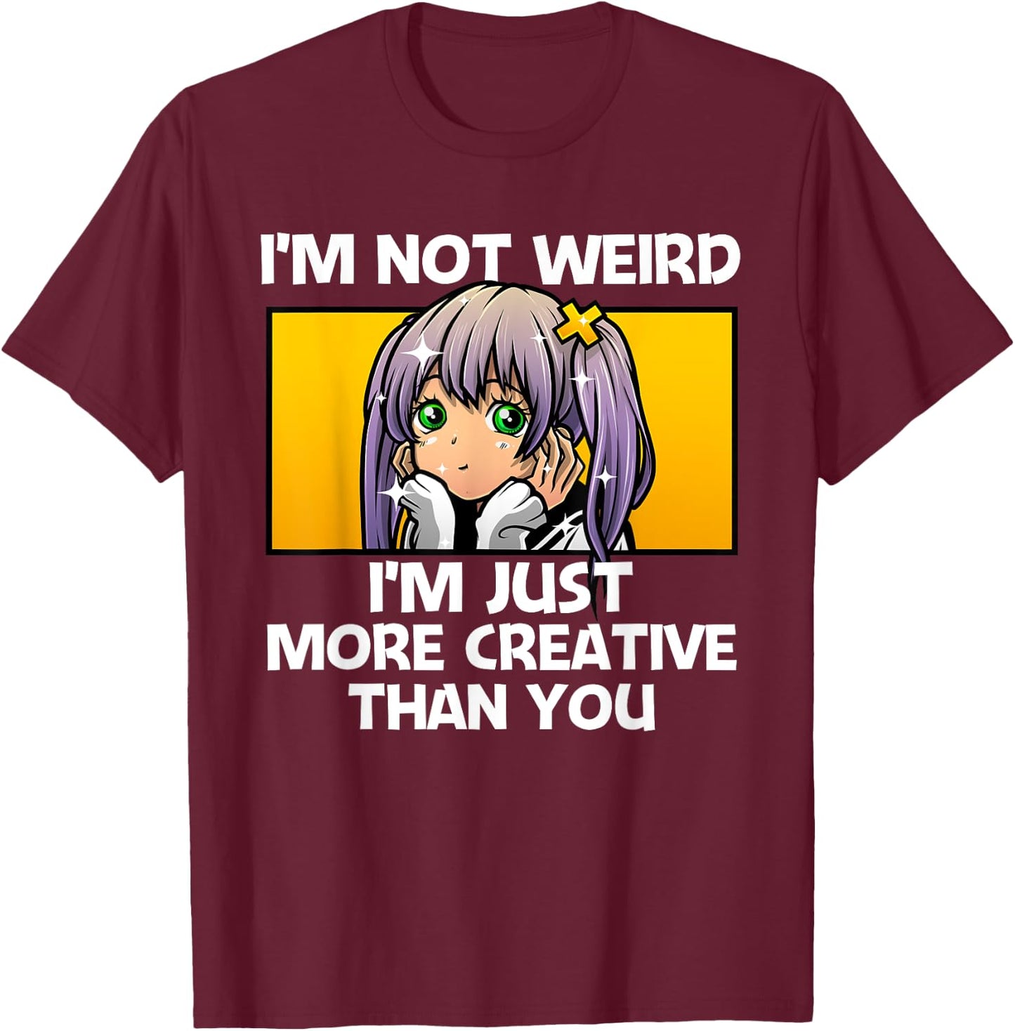 Anime Art Teen Girls Men Anime Merch Anime Lovers T-Shirt - T-Shirt | Maroon