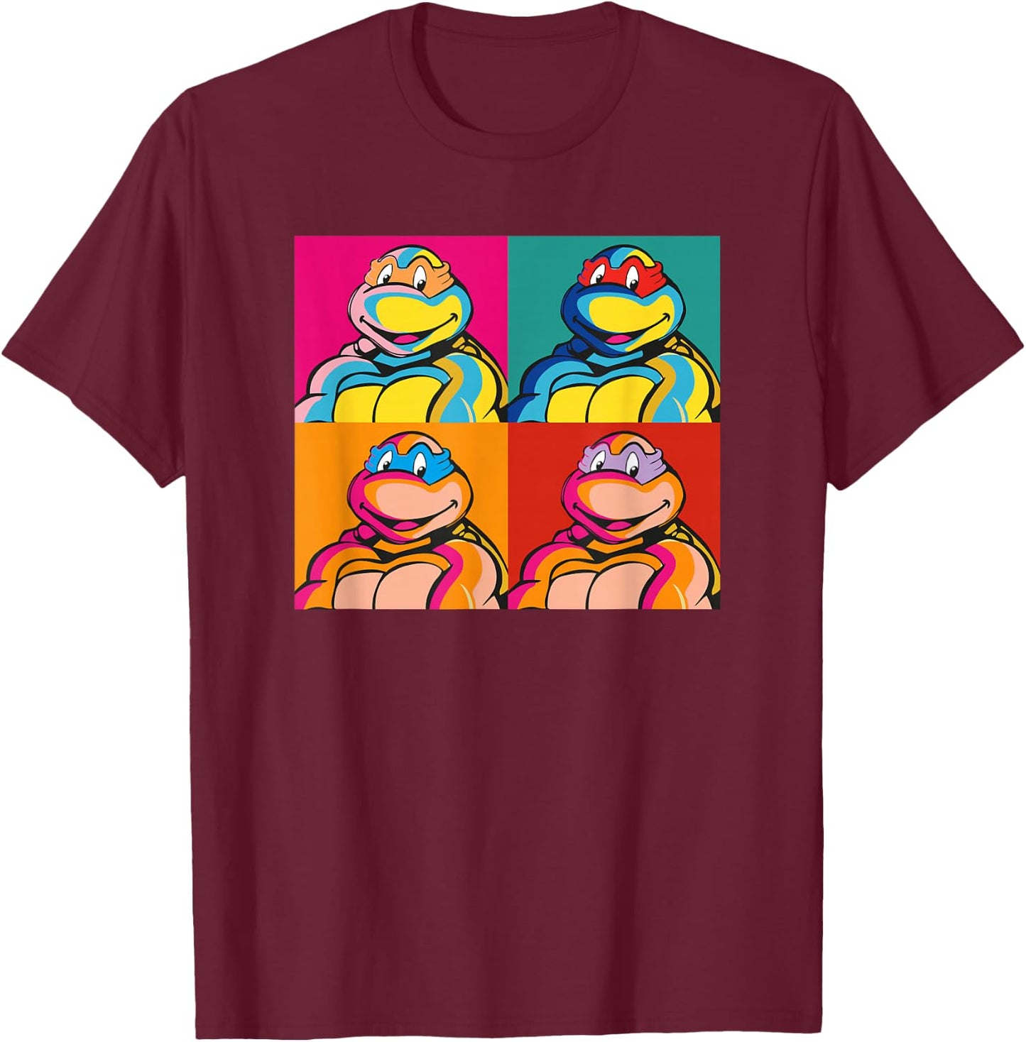 Donatello, Michelangelo, Leonardo & Donatello - Pop Art T-Shirt - T-Shirt | Maroon