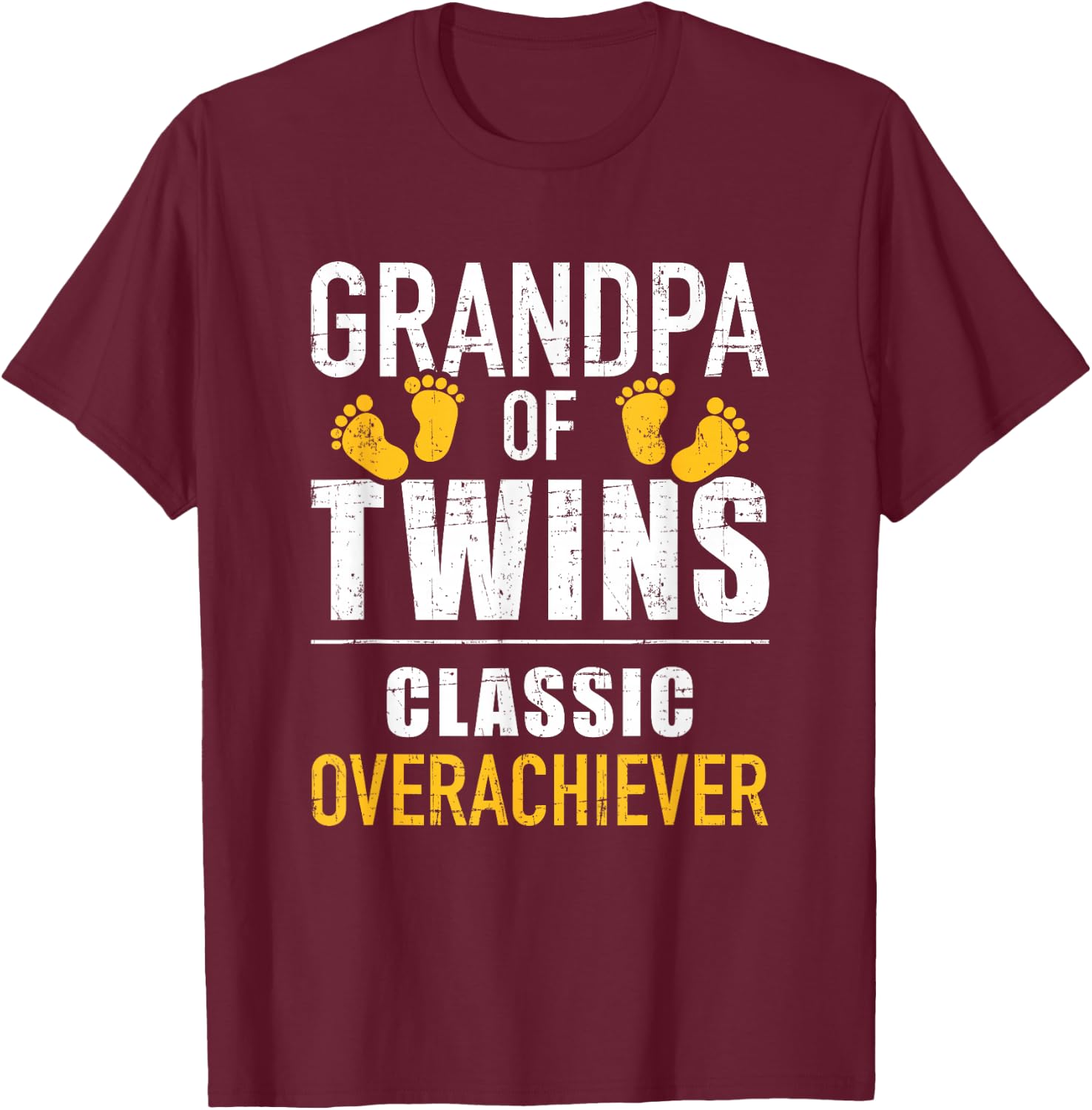Grandpa von Zwillingen Funny Saying T-Shirt - T-Shirt | Maroon