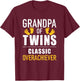 Grandpa von Zwillingen Funny Saying T-Shirt - T-Shirt | Maroon