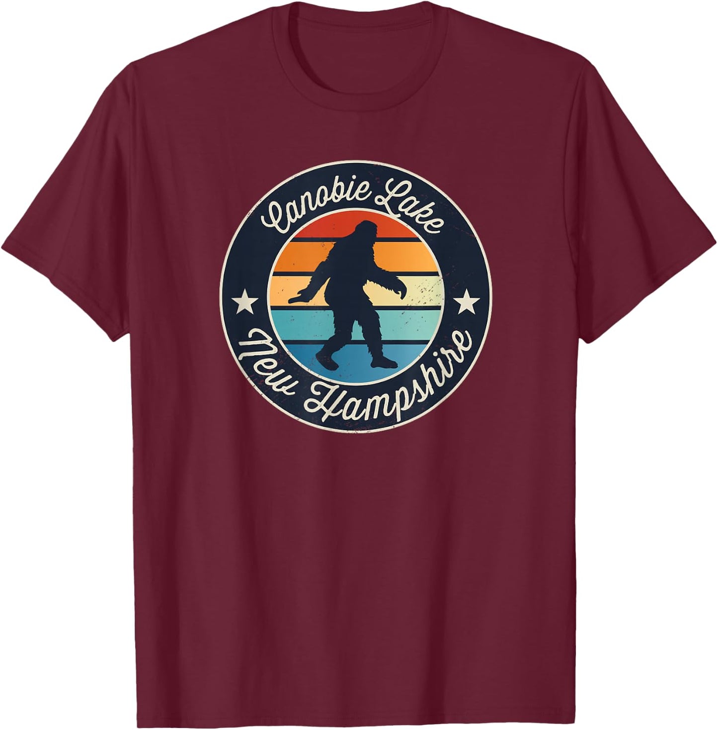 Canobie Lake New Hampshire Sasquatch Souvenir T-Shirt - T-Shirt | Maroon