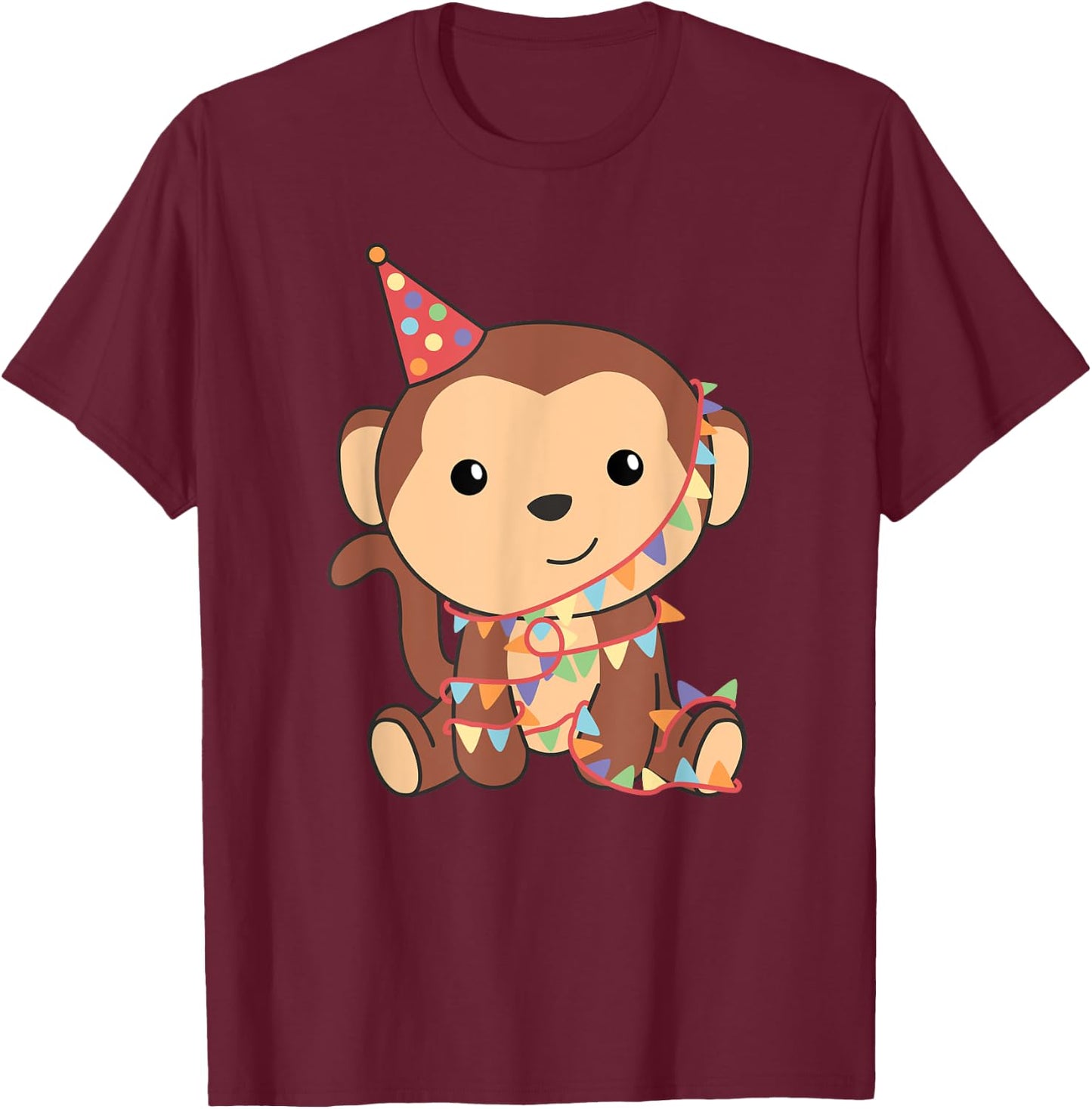 Birthday Monkey for Kids A Birthday Monkey T-Shirt - T-Shirt | Maroon