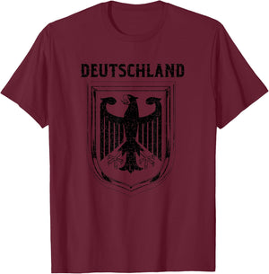 Deutschland Germany Eagle Nationalism Symbol Men Women T-Shirt - T-Shirt | Maroon