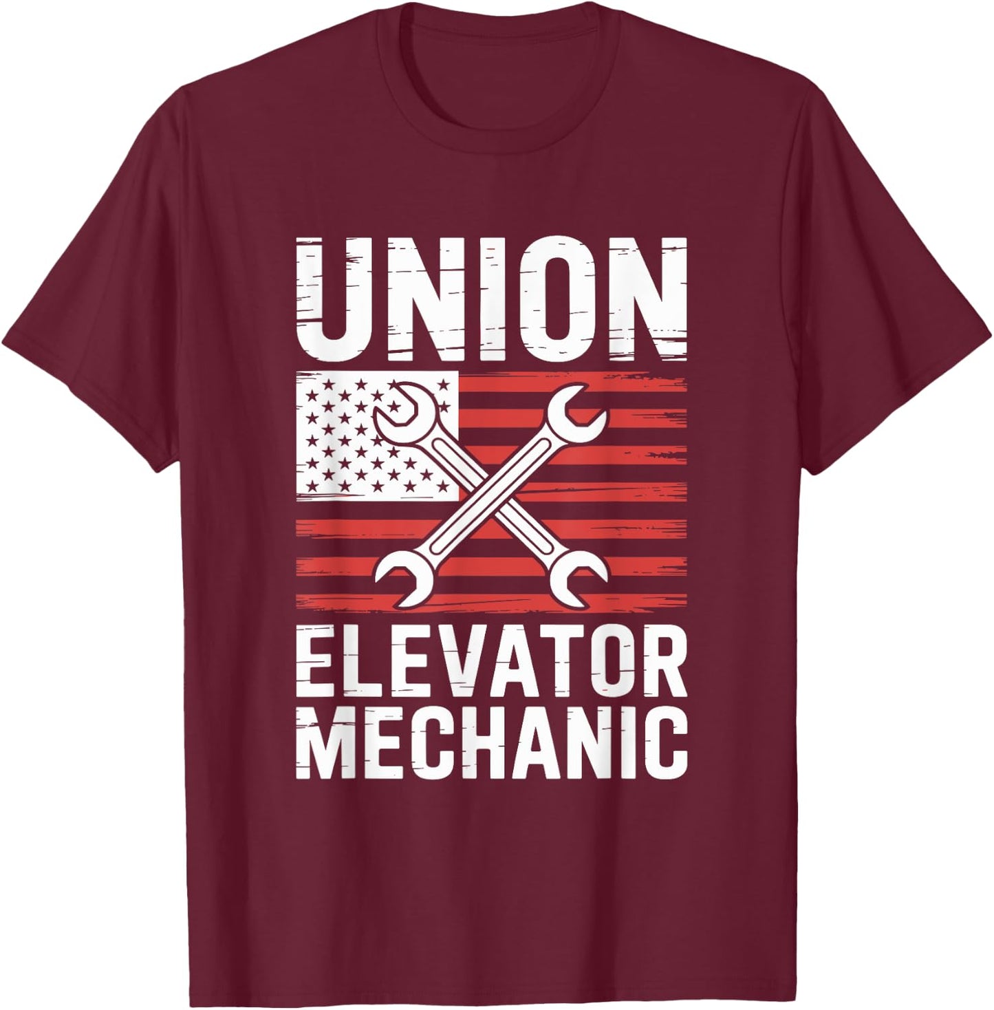 Elevator Technician Union Elevator Mechanic T-Shirt - T-Shirt | Maroon