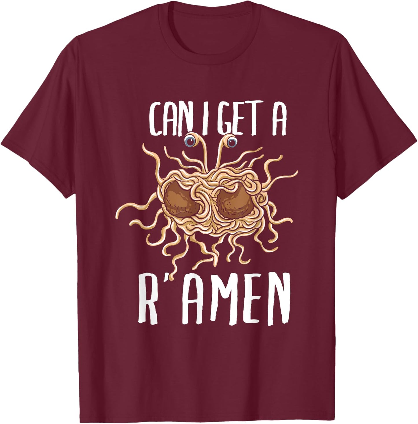 Flying Spaghetti Monster I Pastafarian I FSM Apparel T-Shirt - T-Shirt | Maroon