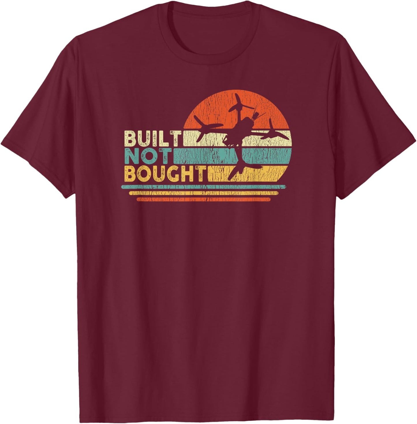 Built Unpurchased Drone Builder Freestyle FPV Race T-Shirt - T-Shirt | Maroon