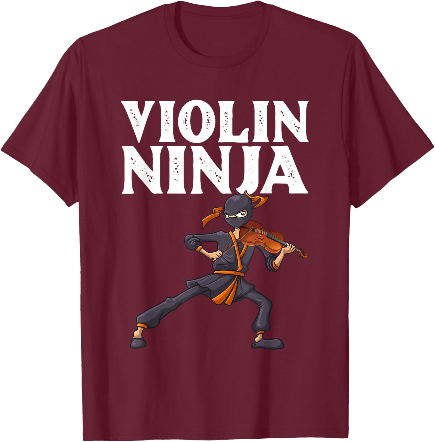 Cool Violin Ninja Women Musician Viola Cello Players T-Shirt - T-Shirt | Maroon