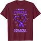 I Wear Purple For My Grandson Epilepsy Awareness T-Shirt - T-Shirt | Maroon