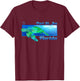 Port St. Joe Florida Swimming Sea Turtle T-Shirt - T-Shirt | Maroon