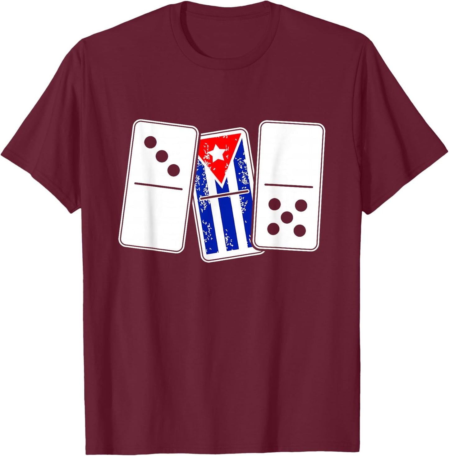 Funny Cuban Cubana Domino Player Gift 305 T-Shirt - T-Shirt | Maroon