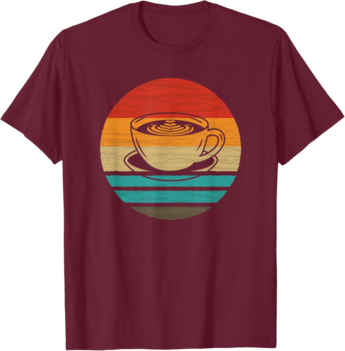 Coffee Retro Style Vintage T-Shirt - T-Shirt | Maroon