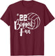 Twenty-Two 22's Biggest Fan Shirt Volleyball Mom Dad T-Shirt - T-Shirt | Maroon