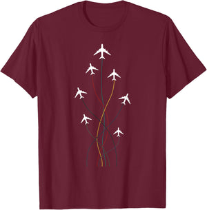 Pilot Passenger Aircraft Aircraft Airline Flying T-Shirt - T-Shirt | Maroon