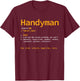 Funny Repairman Shirts - Men's Black Cotton Short Sleeve - Repair Worker Novelty - Small T-Shirt - T-Shirt | Maroon