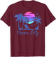 OCEAN CITY MARYLAND Beach Vacation Trip Retro Vintage Sunset Women Kids T-Shirt - T-Shirt | Maroon