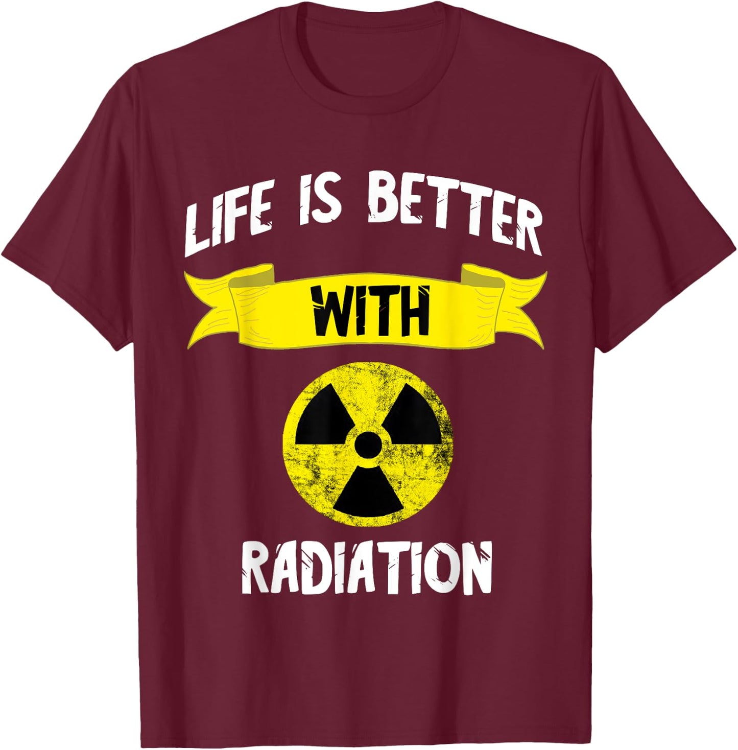 Radioactivity Radiology Nuclear Symbol X-rays T-Shirt - T-Shirt | Maroon