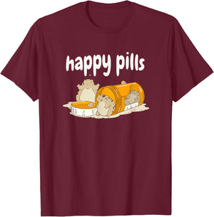 Desert Rain Frog Happy Pills T-Shirt - T-Shirt | Maroon