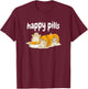 Desert Rain Frog Happy Pills T-Shirt - T-Shirt | Maroon