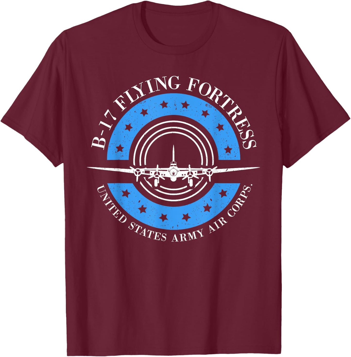 B-17 Flying Fortress gift, Air Force, Aviation design T-Shirt - T-Shirt | Maroon