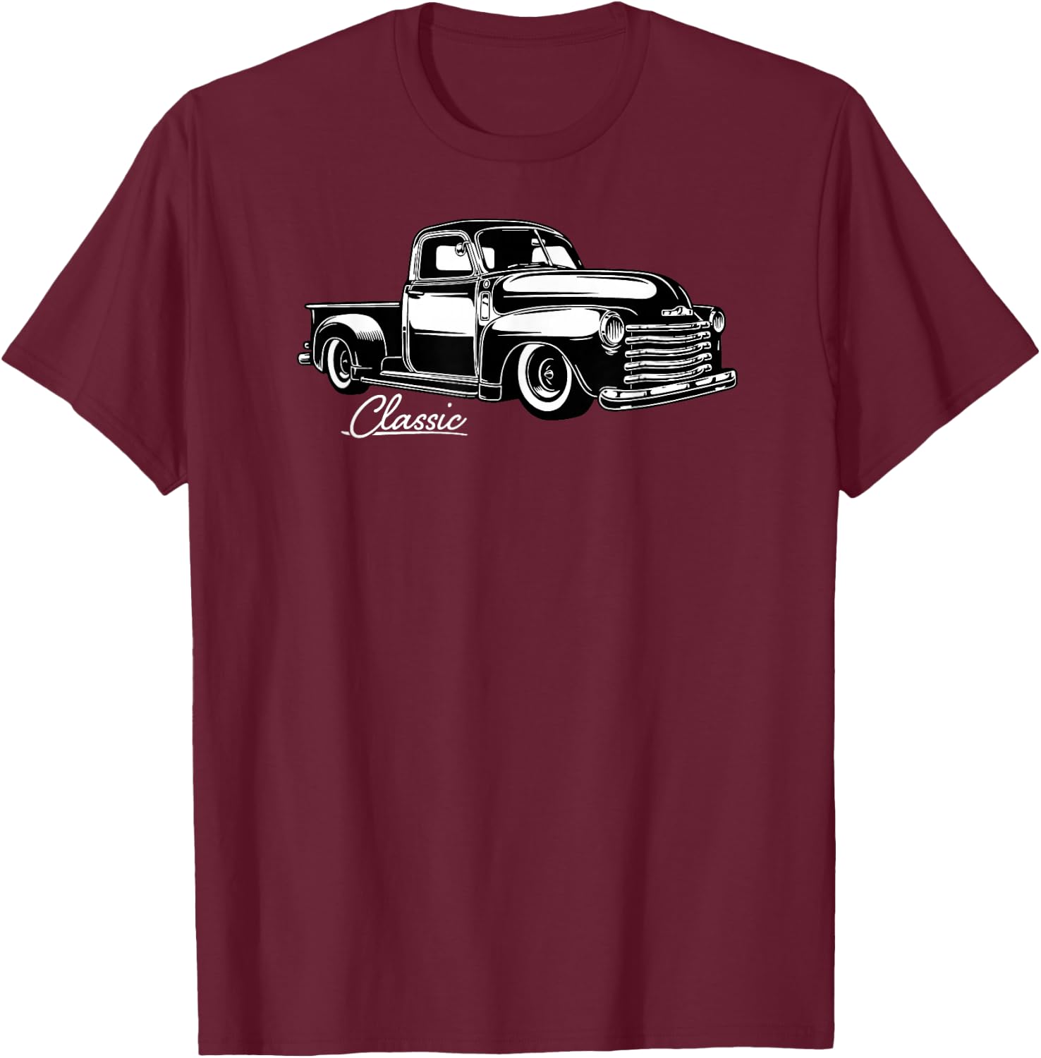 1950's Truck Classic Design T-Shirt - T-Shirt | Maroon