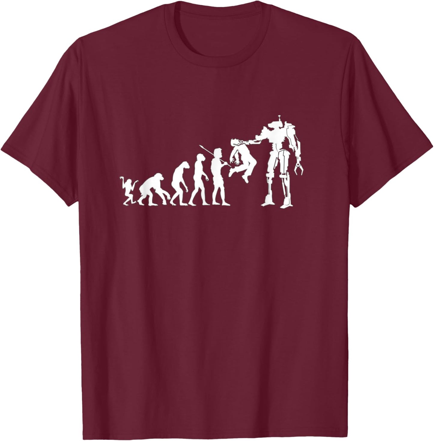 Funny Evolution to Termination T-Shirt - T-Shirt | Maroon