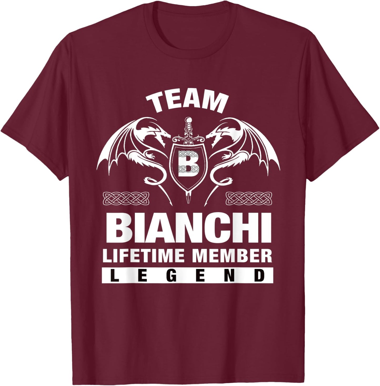 Team BIANCHI Lifetime Member Gifts T-Shirt - T-Shirt | Maroon