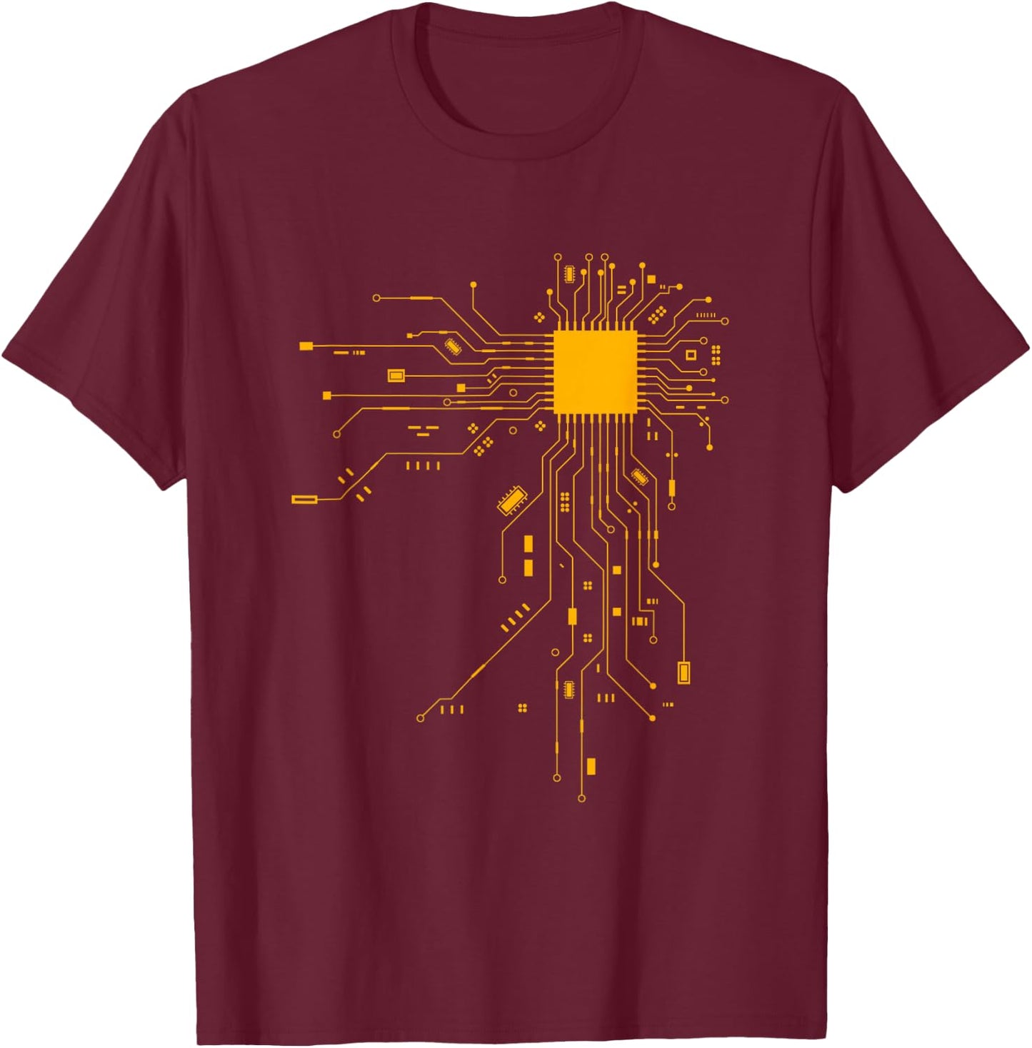 Anatomical Heart CPU Processor Computer Science Programmer T-Shirt - T-Shirt | Maroon