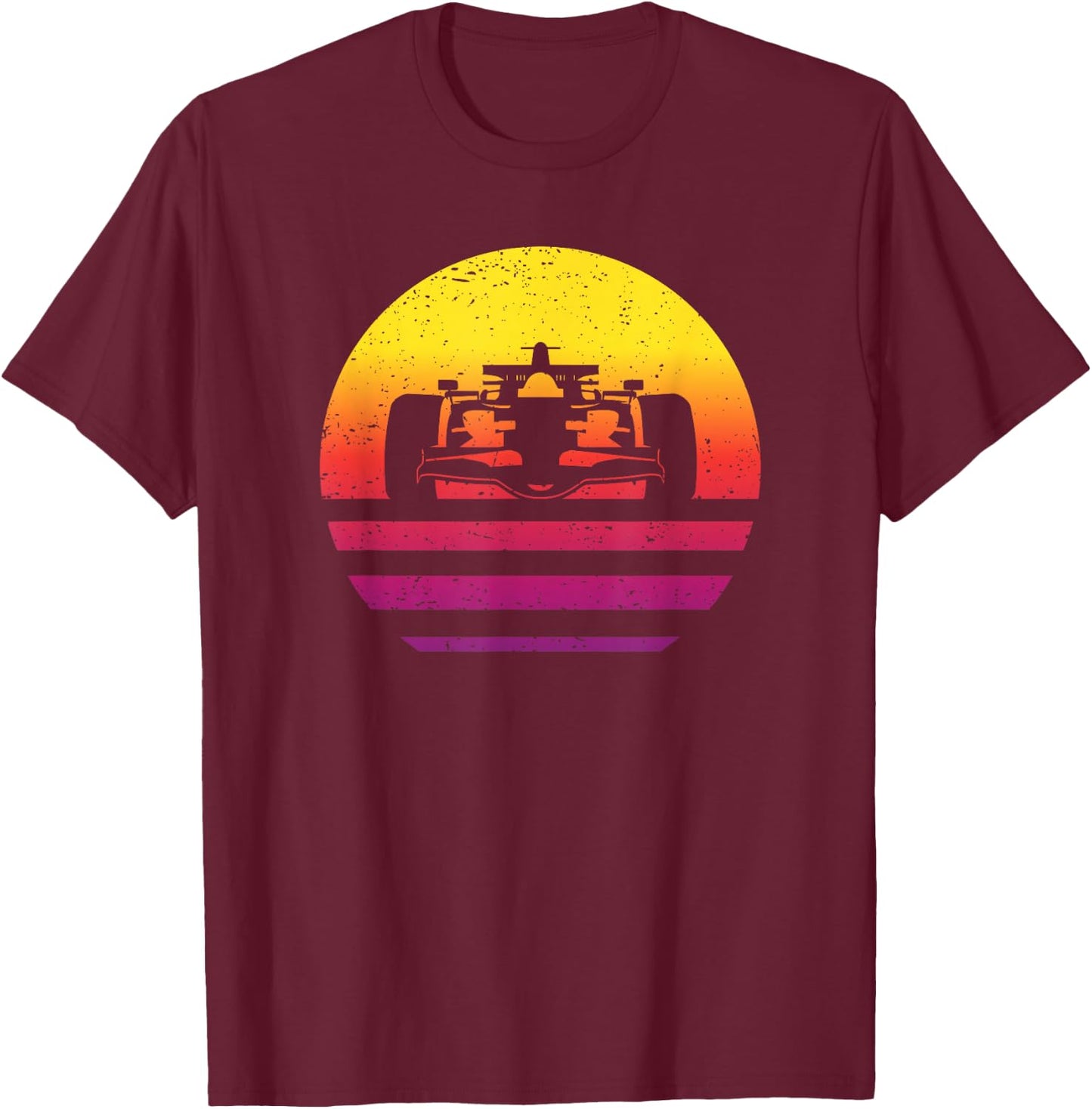 Racing Car Retro Style Vintage T-Shirt - T-Shirt | Maroon