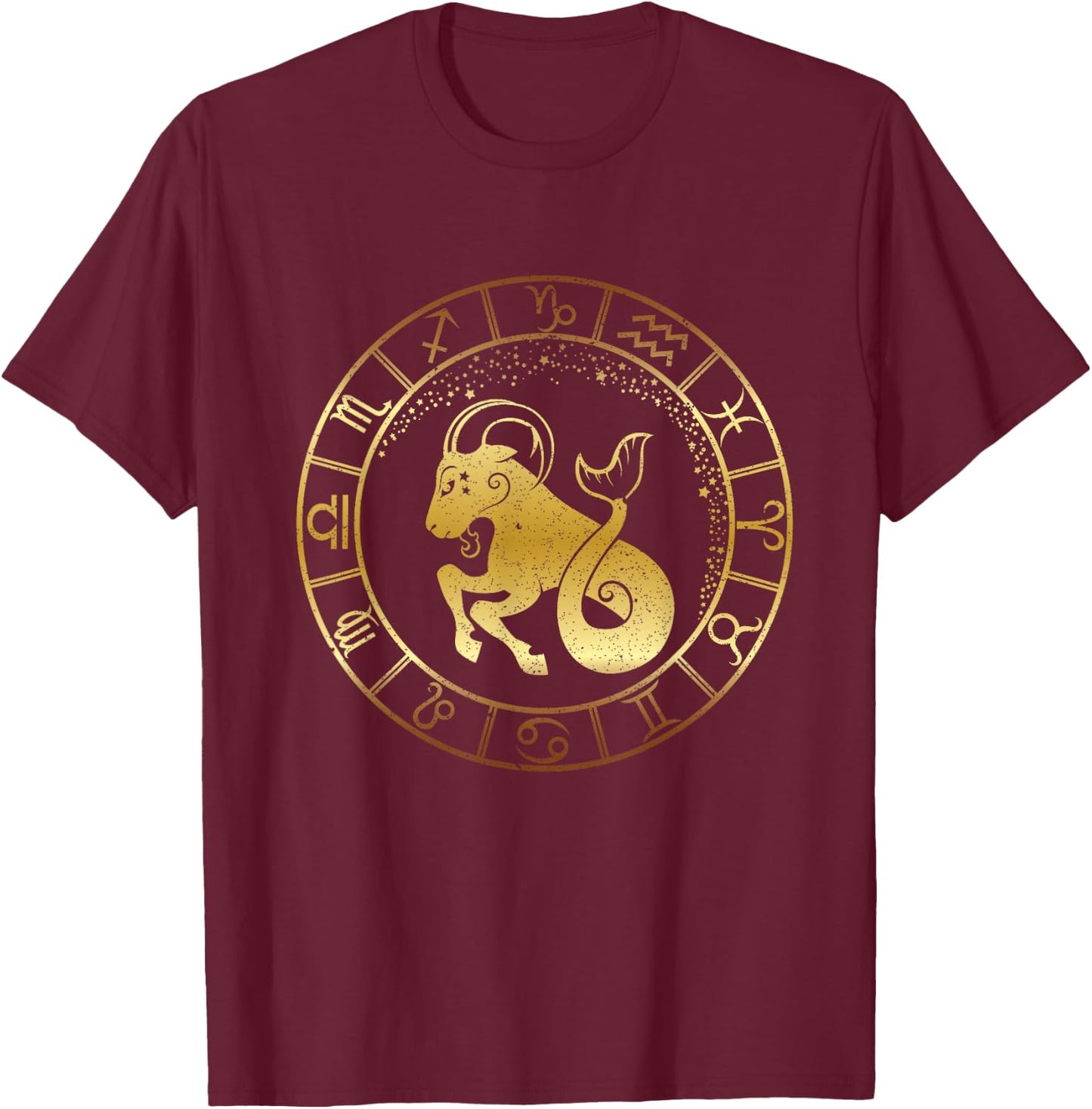 Star Sticks Capricorn T-Shirt - T-Shirt | Maroon