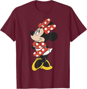 Disney Mickey And Friends Minnie Mouse Traditional Portrait Short Sleeve T-Shirt - T-Shirt | Maroon