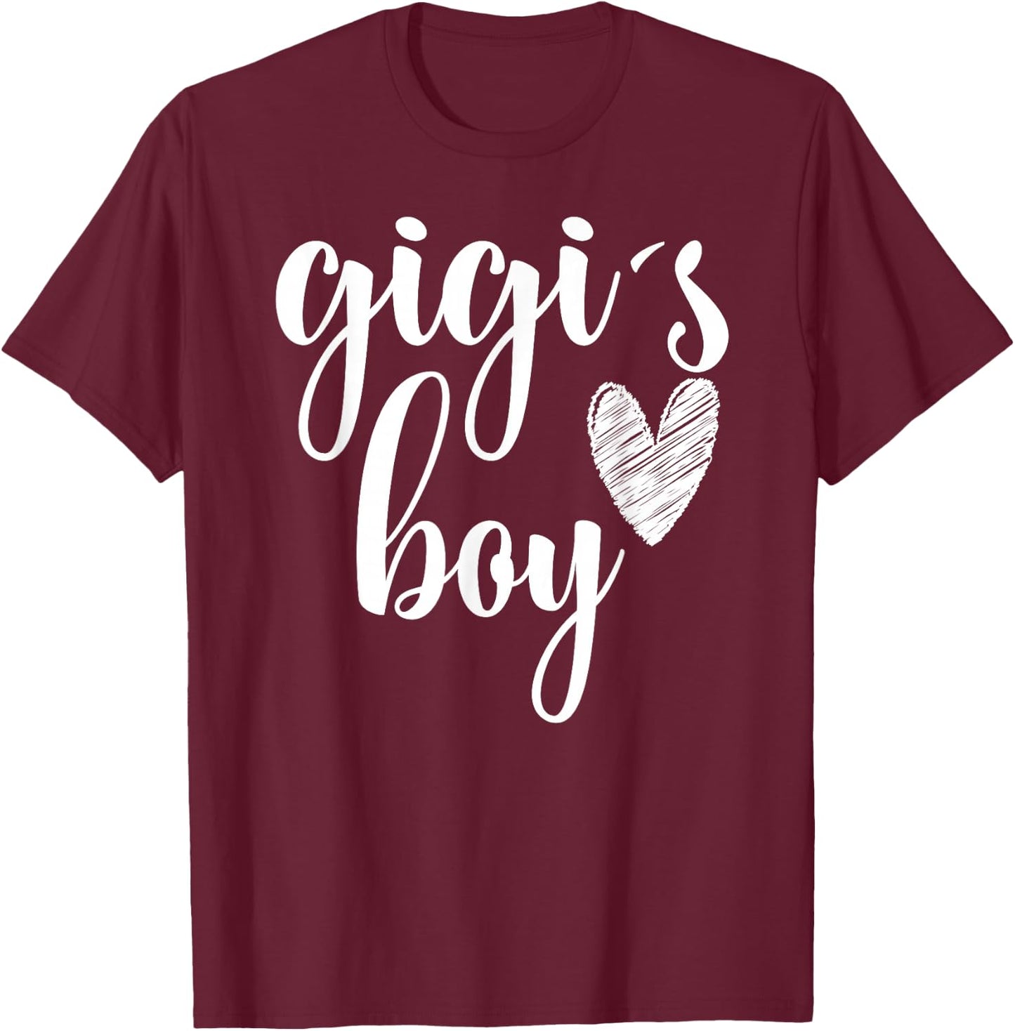 Funny Matching Gigi Boy for Grandma Whit Boy - Mother's Day T-Shirt - T-Shirt | Maroon