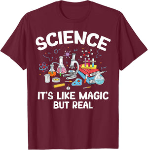 Biology Teachers Science It's Like Magic But Real Men Women Kids T-Shirt - T-Shirt | Maroon