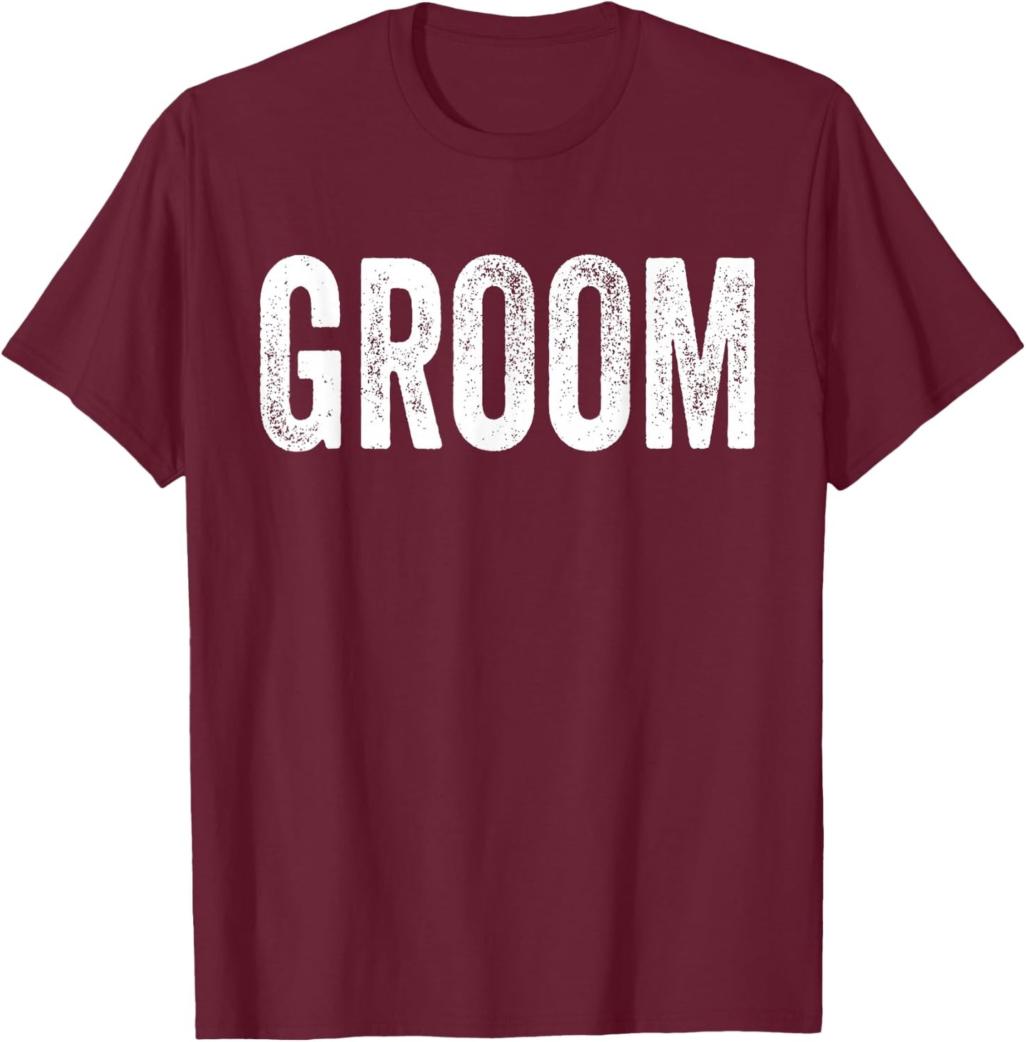 Matching Getting Ready Bride & Groom Wedding Groom Small T-Shirt - T-Shirt | Maroon