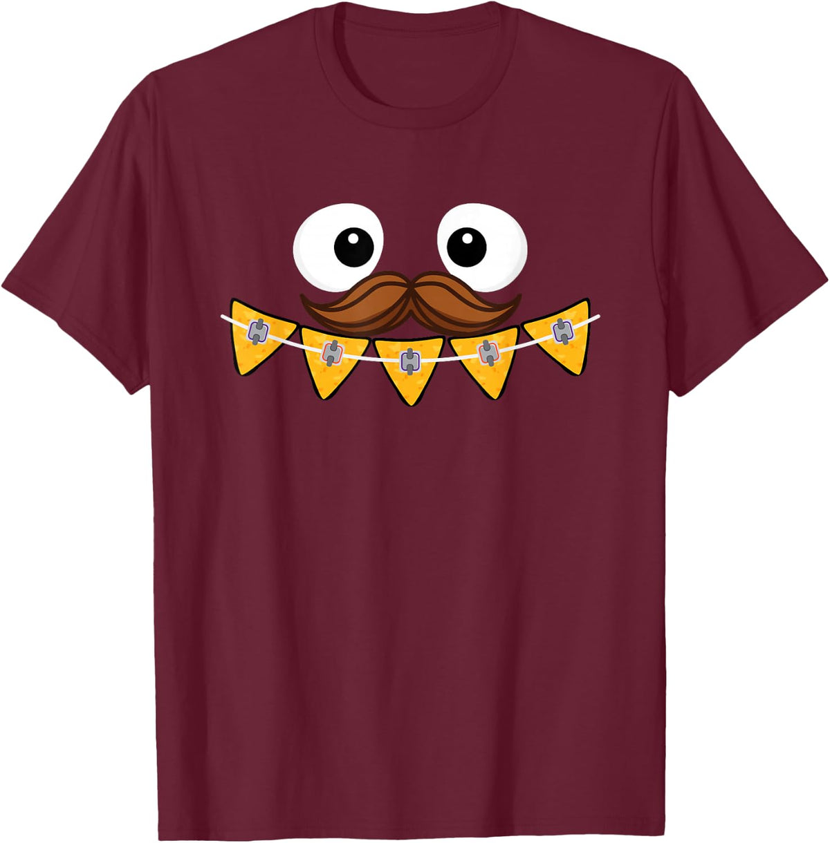 Orthodontist Cinco de Mayo Dental Brace Rubber Bands Nachos T-Shirt - T-Shirt | Maroon