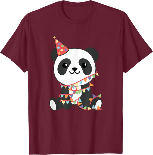 Birthday Panda for Kids A Birthday Panda T-Shirt - T-Shirt | Maroon