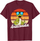 Cute Anaconda Sunglasses T-Shirt - T-Shirt | Maroon