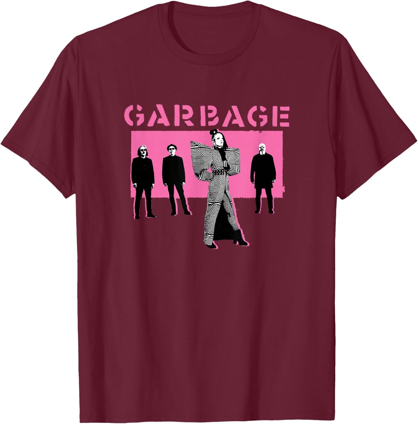Garbage - Pop Pink T-Shirt - T-Shirt | Maroon