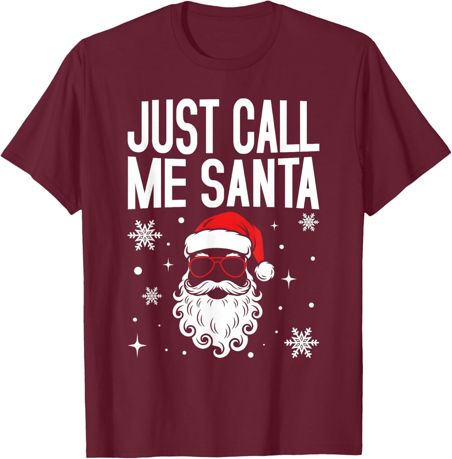 Just Call Me Santa Special Delivery from Santa Xmas Couple T-Shirt - T-Shirt | Maroon