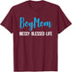 Boy Mom Messy Blessed Life Boys T-Shirt - T-Shirt | Maroon