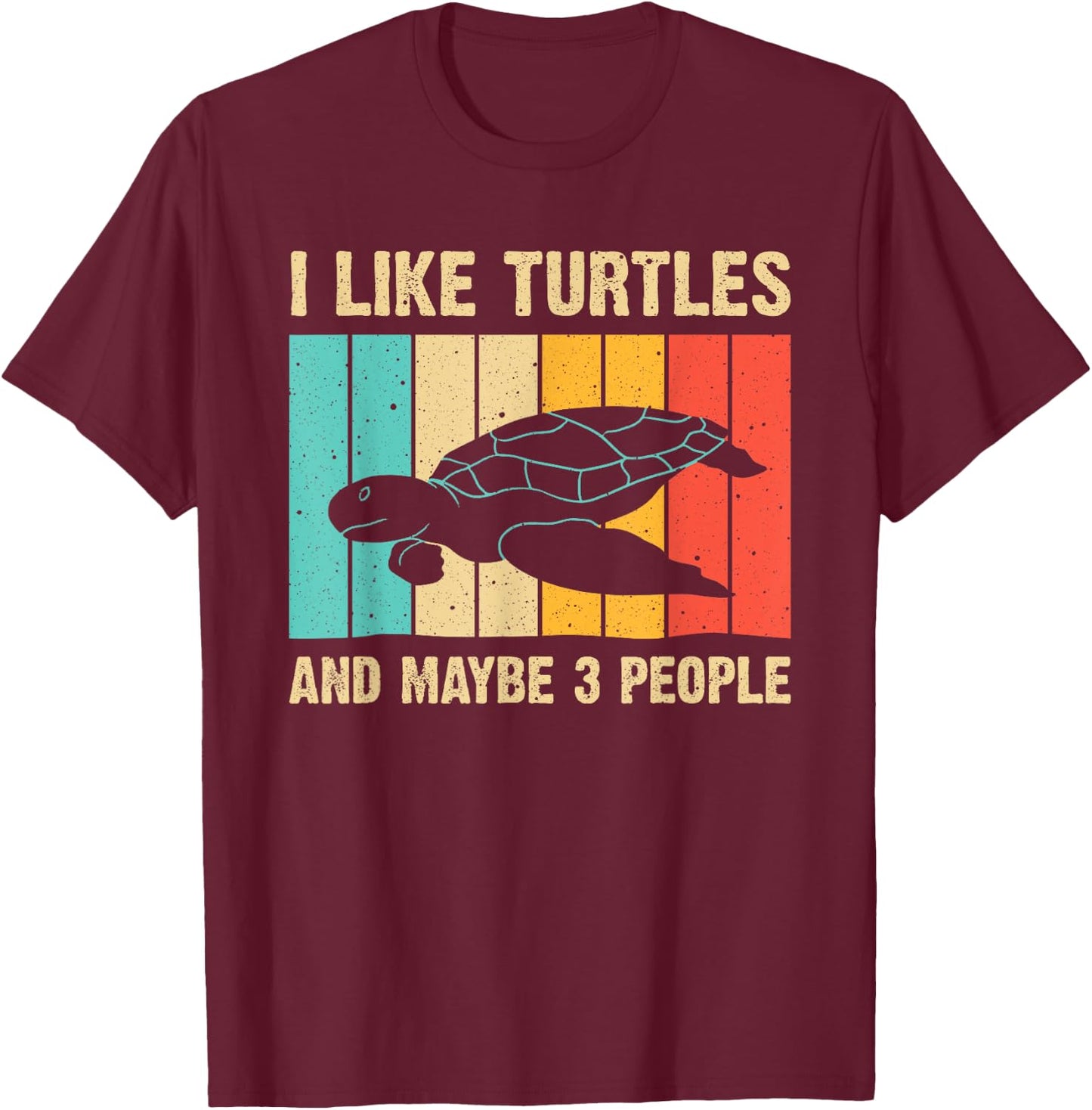 Funny Turtle Design Sea Turtle Lover Men Women Boys Girls T-Shirt - T-Shirt | Maroon