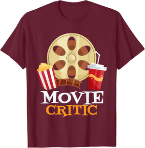 Film Critic as Movieholic and Movie Lover or Movie Critic T-Shirt - T-Shirt | Maroon