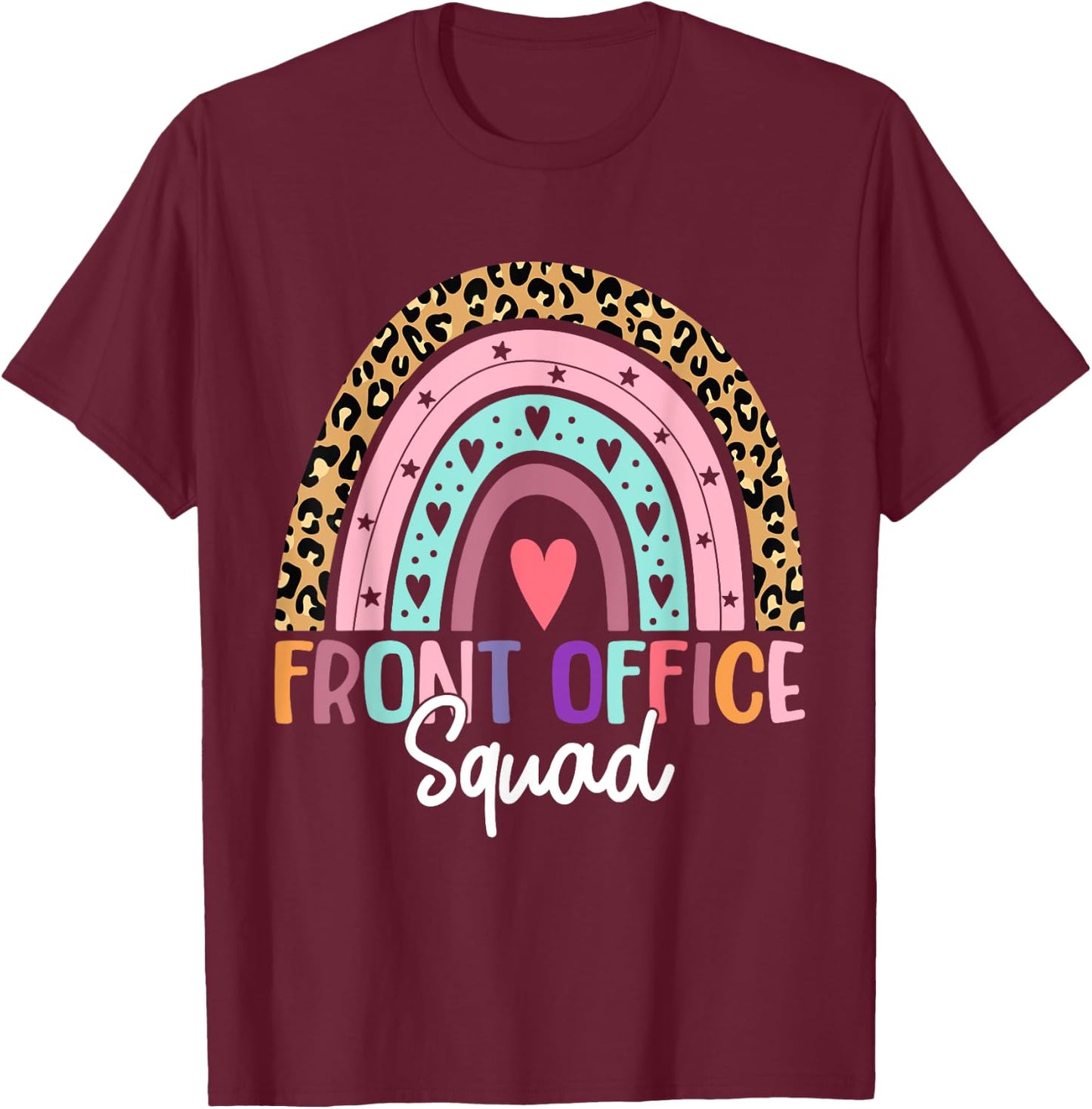 Front Office Squad Administrative Assistant School Secretary T-Shirt - T-Shirt | Maroon