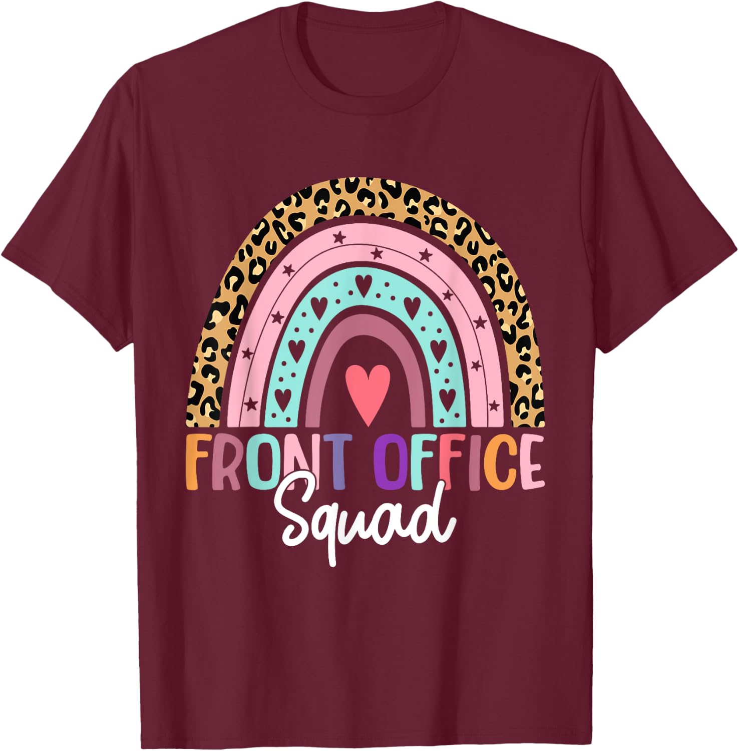 Front Office Squad Administrative Assistant School Secretary T-Shirt - T-Shirt | Maroon