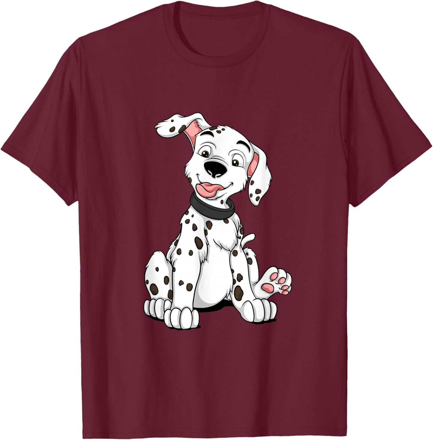 Dalmatian Puppy Dog Is Growing Up So Fast T-Shirt - T-Shirt | Maroon