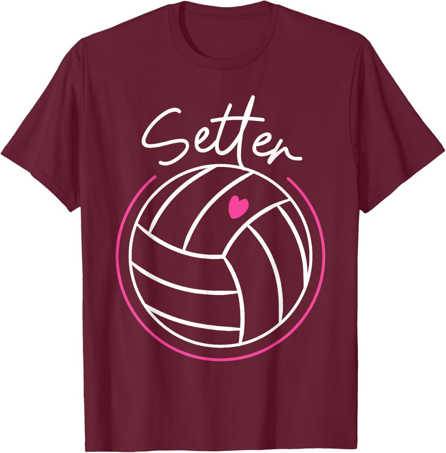 Volleyball Player Team Setter T-Shirt - T-Shirt | Maroon