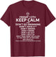 Friday 13TH Keep Calm | Halloween & Movie Gift T-Shirt - T-Shirt | Maroon