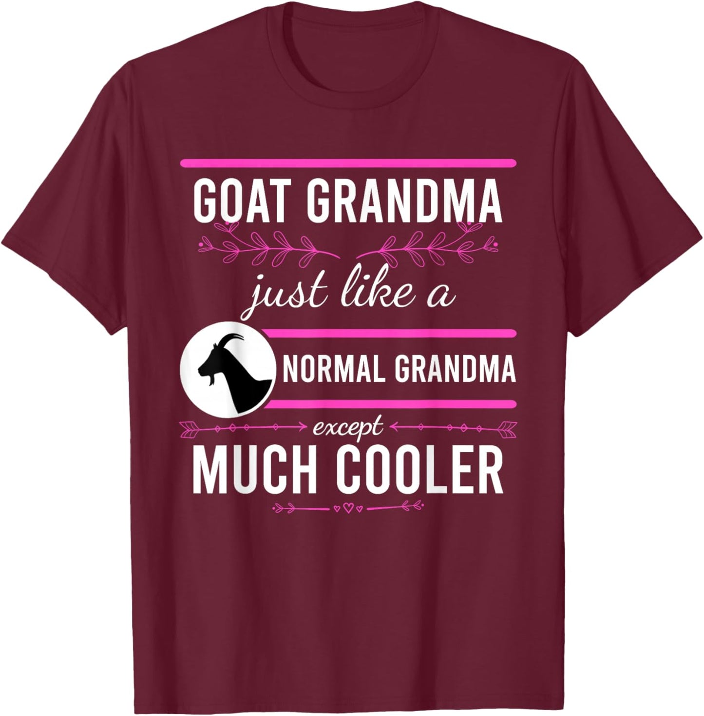 Goat Grandma Goat Lady Mother's Day Goat Lover Mother Women T-Shirt - T-Shirt | Maroon