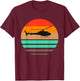Vintage Helicopter Pilot T Shirt - Pilot and Mechanic Gifts T-Shirt - T-Shirt | Maroon
